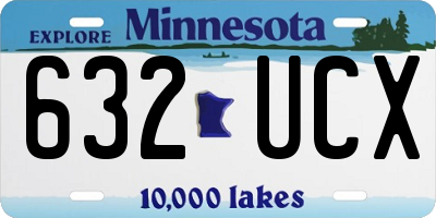 MN license plate 632UCX