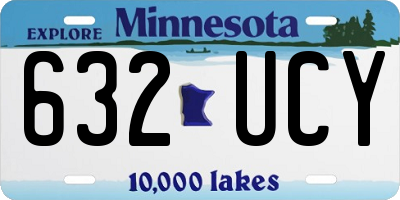 MN license plate 632UCY