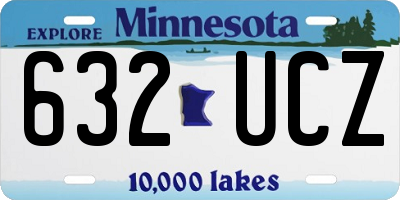 MN license plate 632UCZ
