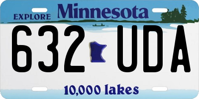 MN license plate 632UDA