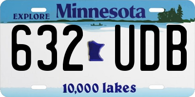 MN license plate 632UDB