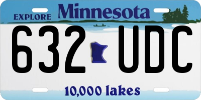MN license plate 632UDC