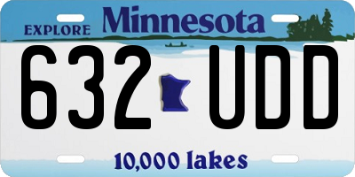 MN license plate 632UDD