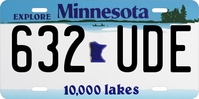 MN license plate 632UDE