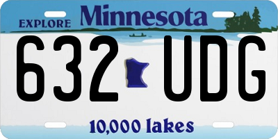 MN license plate 632UDG