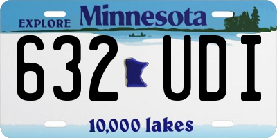 MN license plate 632UDI