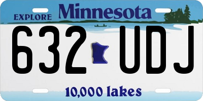 MN license plate 632UDJ