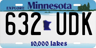 MN license plate 632UDK