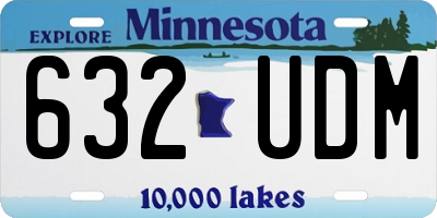 MN license plate 632UDM