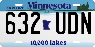 MN license plate 632UDN