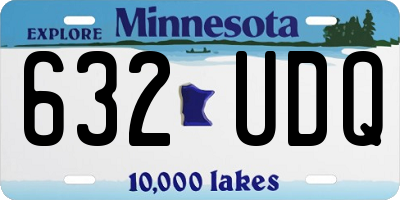 MN license plate 632UDQ