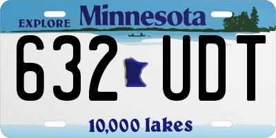 MN license plate 632UDT