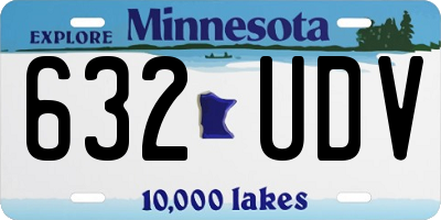 MN license plate 632UDV
