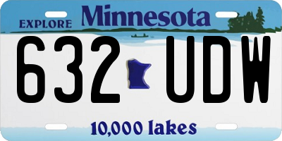 MN license plate 632UDW