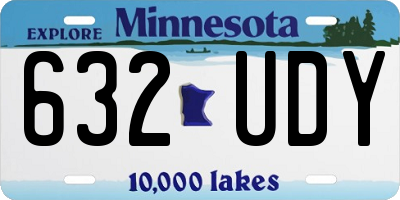 MN license plate 632UDY