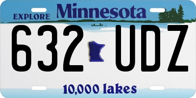 MN license plate 632UDZ