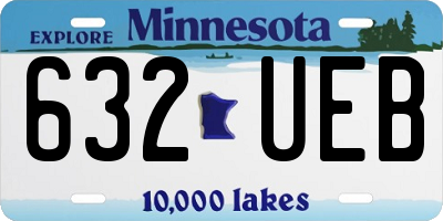 MN license plate 632UEB