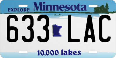 MN license plate 633LAC