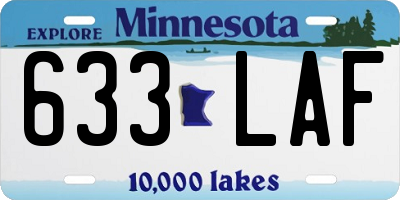 MN license plate 633LAF