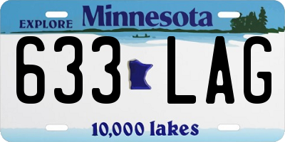 MN license plate 633LAG