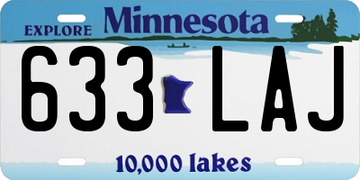 MN license plate 633LAJ