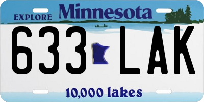 MN license plate 633LAK