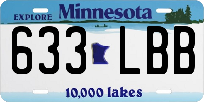 MN license plate 633LBB