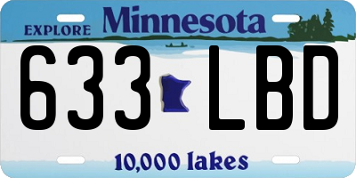 MN license plate 633LBD