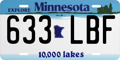 MN license plate 633LBF