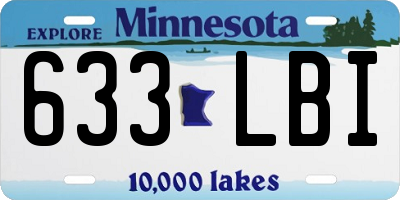 MN license plate 633LBI