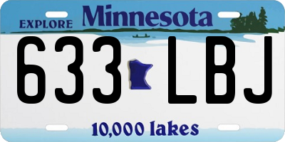 MN license plate 633LBJ