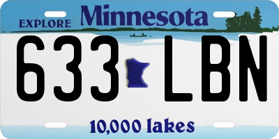MN license plate 633LBN