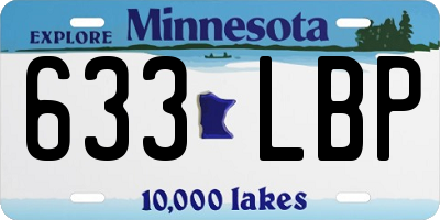 MN license plate 633LBP