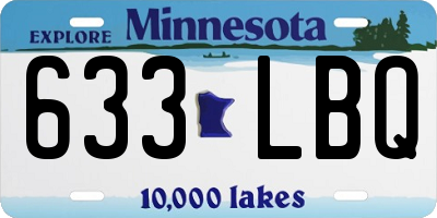 MN license plate 633LBQ
