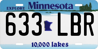 MN license plate 633LBR