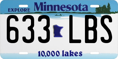 MN license plate 633LBS