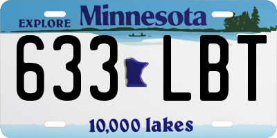 MN license plate 633LBT