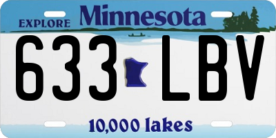 MN license plate 633LBV