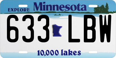 MN license plate 633LBW