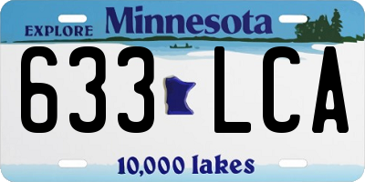 MN license plate 633LCA