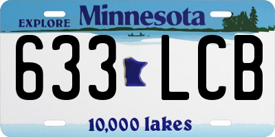 MN license plate 633LCB