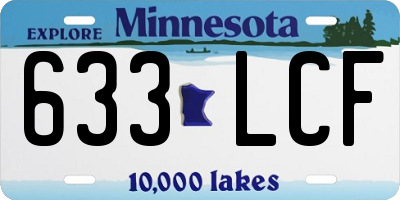 MN license plate 633LCF