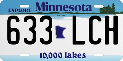 MN license plate 633LCH