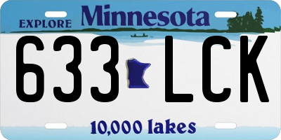 MN license plate 633LCK