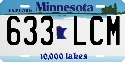 MN license plate 633LCM