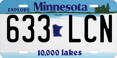 MN license plate 633LCN