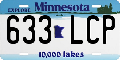 MN license plate 633LCP