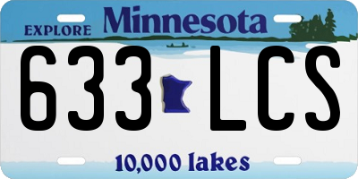 MN license plate 633LCS