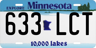 MN license plate 633LCT