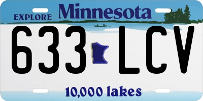 MN license plate 633LCV